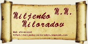 Miljenko Miloradov vizit kartica